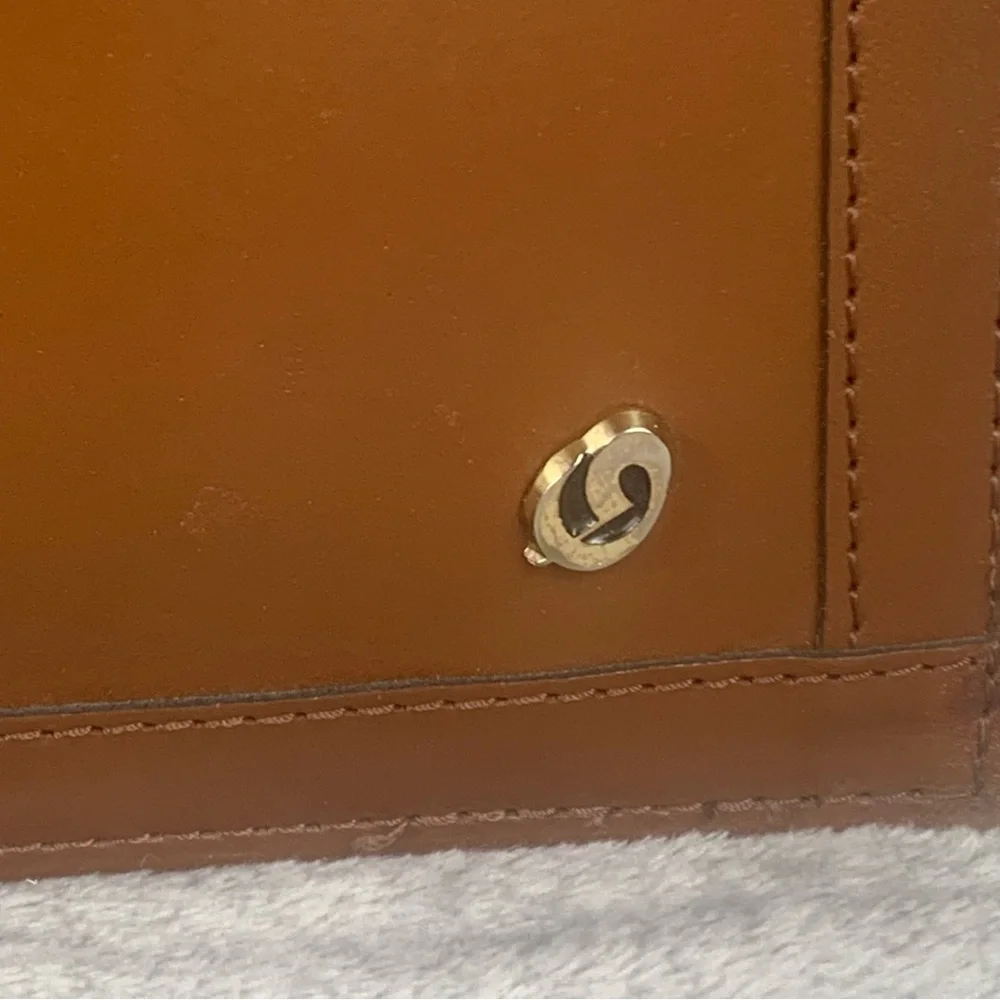 Vintage Cognac Brown‎ Leather Briefcase Portfolio Laptop Case Folio Bag Attache